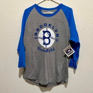 Mens Jackie Robinson cooperstown collection shirt Size XL 3/4 sleeve